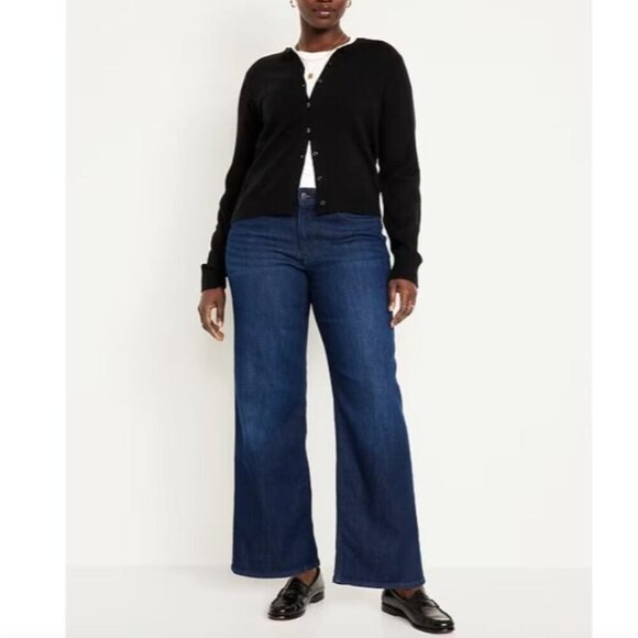 Old Navy Denim - Old Navy Women’s High-Rise Wow Wide Leg Jeans Plus Size 20 Dark Wash Denim NWOT
